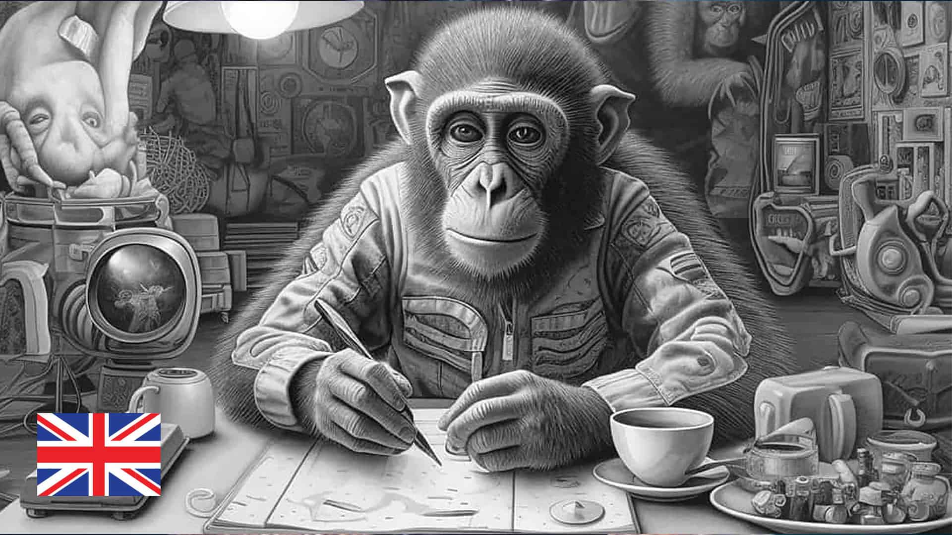 macacos pensaram fora da caixa quando nem existiam caixas ing